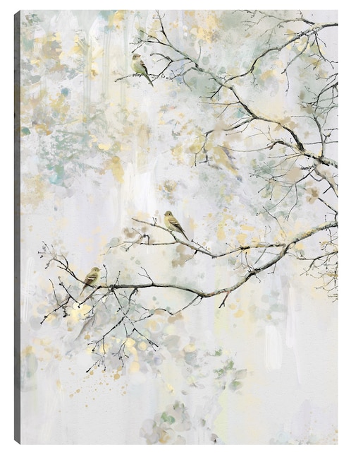 Cuadro decorativo Posado II técnica mixta Cuadros Jr Aves Silvestres