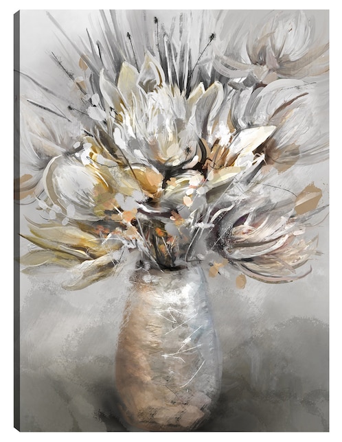 Cuadro decorativo Preciosos Susurros III técnica mixta Floreros 1