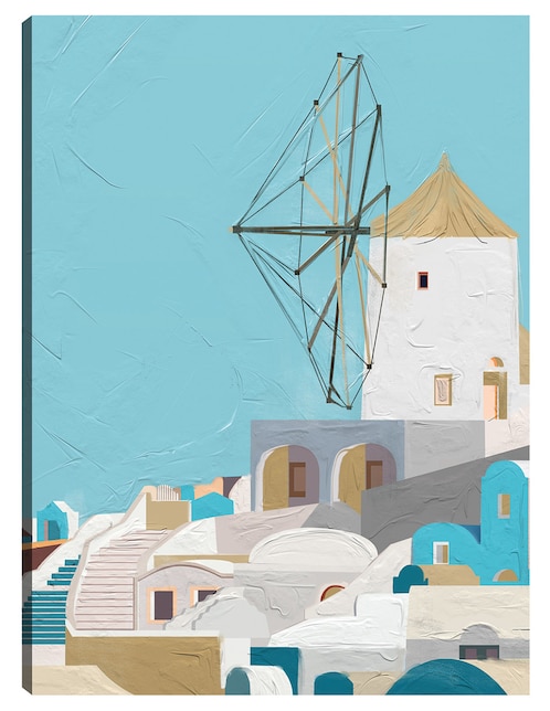 Cuadro decorativo Santorini III técnica mixta Arquitectura 1