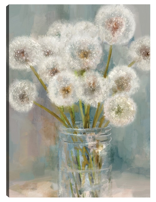 CUADROS JR Cuadro decorativo Mason Jar Deseos I técnica mixta Cuadros Jr Floreros