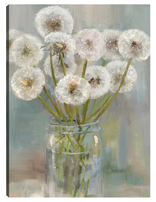 CUADROS JR Cuadro decorativo Mason Jar Deseos II técnica mixta Cuadros Jr Floreros