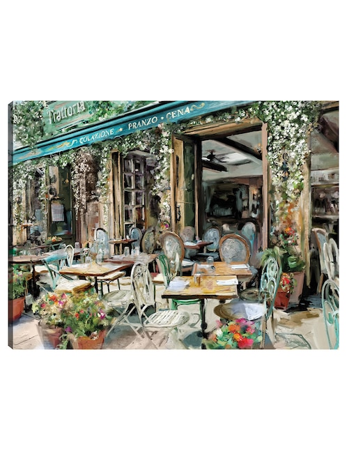 Cuadro decorativo Trattoria técnica mixta Lugares 1