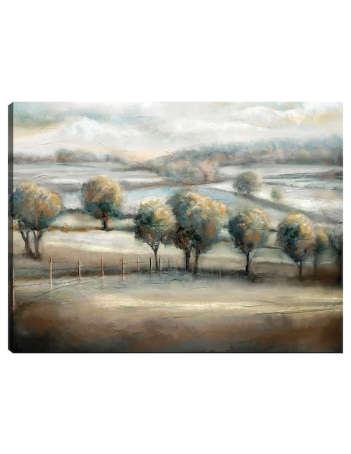 Cuadro decorativo VIsión Pastoral I técnica mixta Campos 1