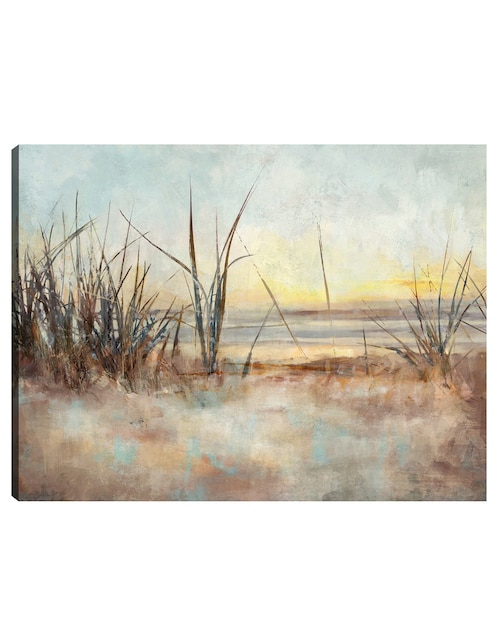 Cuadro decorativo Playa al atardecer técnica mixta Costa 1