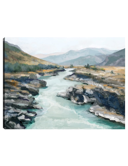 Cuadro decorativo Paisaje Capas II técnica mixta Ríos 1