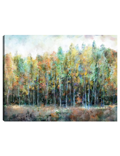 Cuadro decorativo Bosque prismático técnica mixta Bosques 1