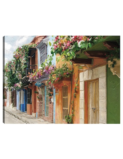 CUADROS JR Cuadro decorativo Colores del Pueblo técnica mixta Cuadros Jr Arquitectura