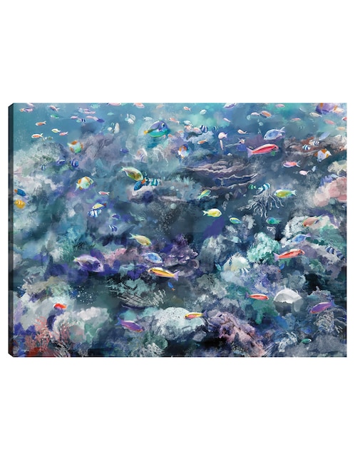 Cuadro decorativo Colores Submarinos I técnica mixta Cuadros Jr Criaturas Marinas