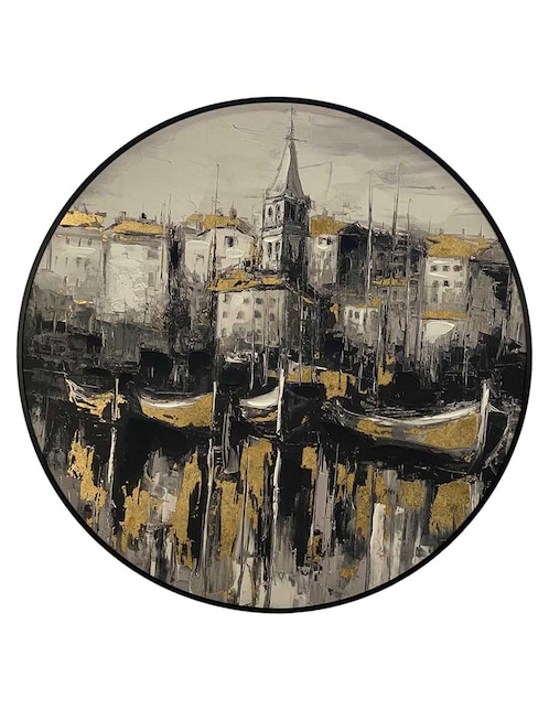 Pintura Dendro City técnica óleo Haus