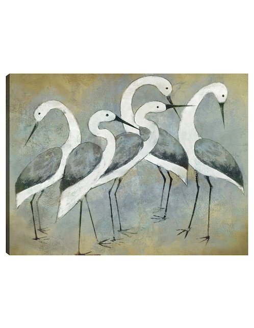 Cuadro decorativo Luz de retrato de grúa técnica mixta Aves Silvestres 1
