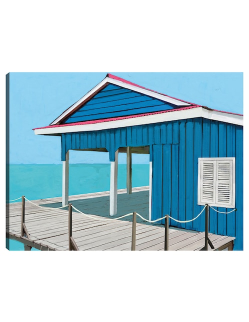 Cuadro decorativo técnica mixta Playas 1