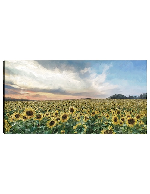 Cuadro decorativo técnica mixta Girasoles 1