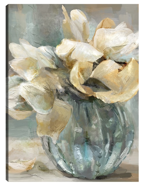 Cuadro decorativo técnica mixta Floreros 1