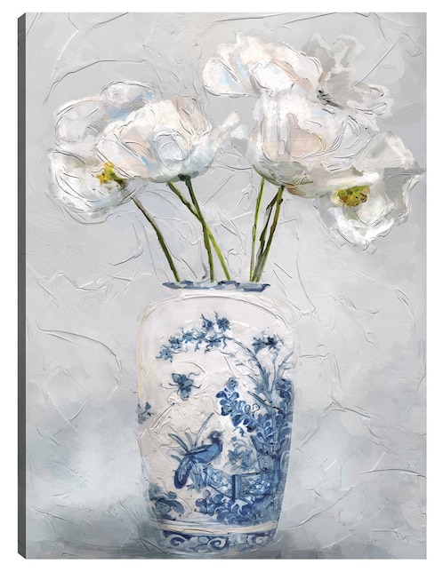 Cuadro decorativo técnica mixta Floreros 1
