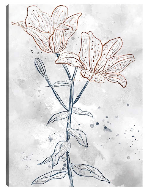 Cuadro decorativo técnica mixta Floración 1