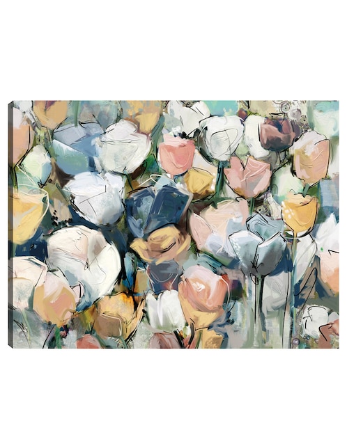 Cuadro decorativo técnica mixta Arreglo Floral 1
