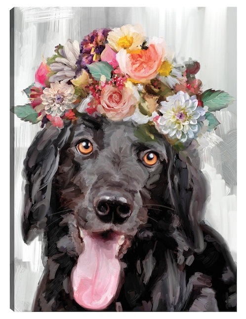 Cuadro decorativo El Poder de las Flores I técnica mixta Animales Domésticos 1