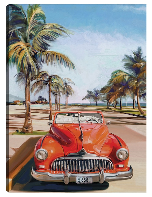Cuadro decorativo Día de Playa Retro I técnica mixta Cuadros Jr Vintage