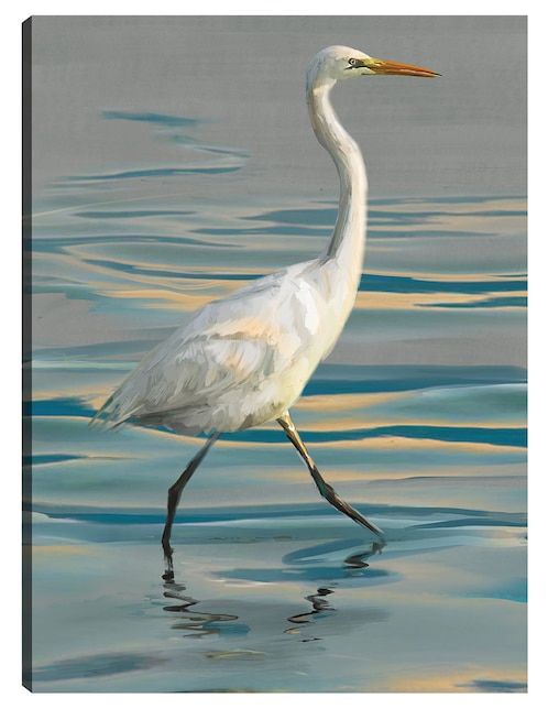 Cuadro decorativo Garceta vespertina I técnica mixta Aves Silvestres 1