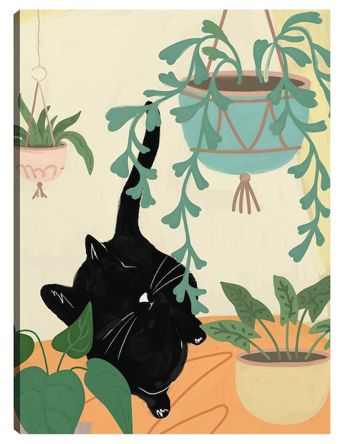 Cuadro decorativo Gatos de la selva I técnica mixta Animales Domésticos 1