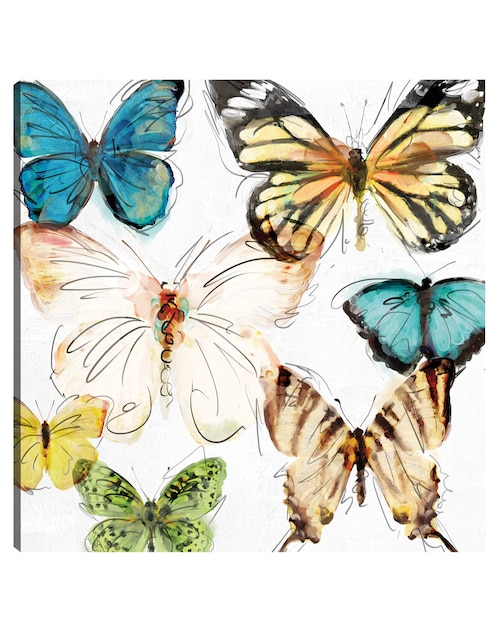 Cuadro decorativo Les Papillons II técnica mixta Vida Silvestre 1