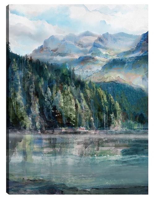 Cuadro decorativo Lago de montaña II técnica mixta Lagos 1