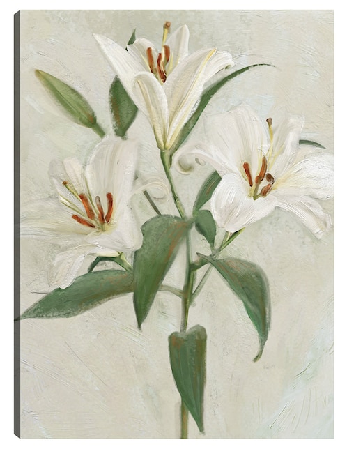 Cuadro decorativo Lys Blancs II técnica mixta Floración 1