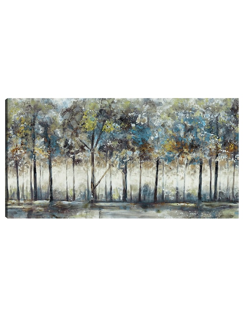 Cuadro decorativo Línea de árboles I Blues técnica mixta Cuadros Jr Bosques