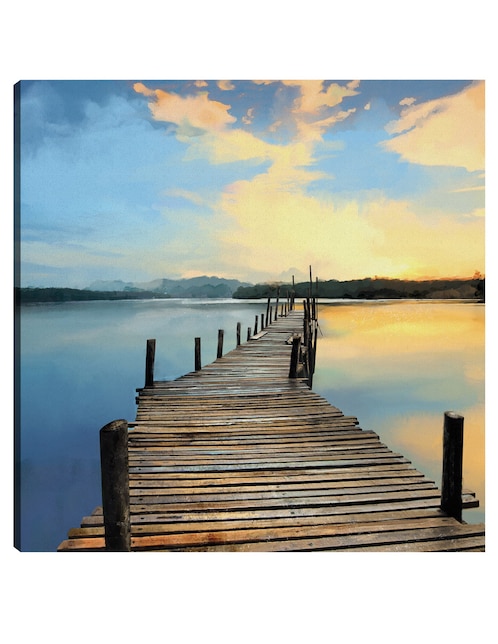 Cuadro decorativo Muelle Sunset técnica mixta Muelles 1