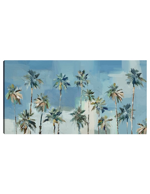 Cuadro decorativo Palmeras tropicales técnica mixta Verano 1