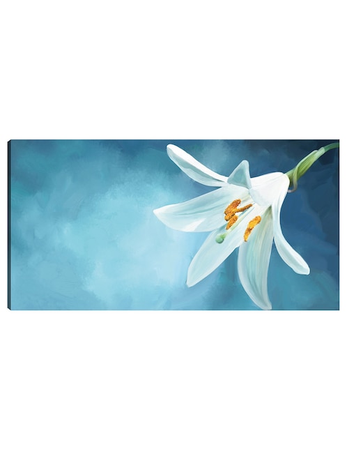 Cuadro decorativo Panel de lirio moderno suave técnica mixta Floración 1
