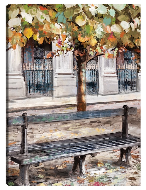 Cuadro decorativo Pausa parisina técnica mixta Cuadros Jr Lugares