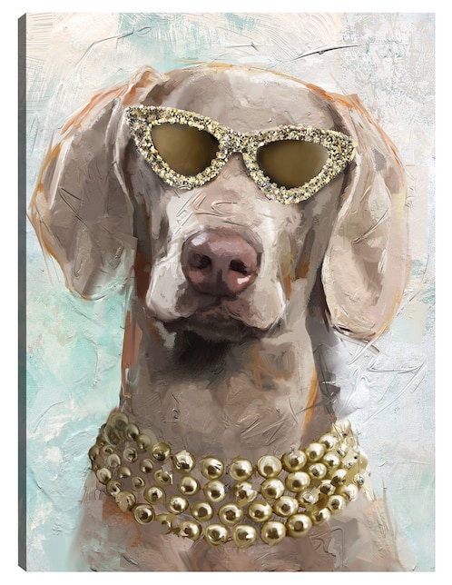 Cuadro decorativo Perrito divas III técnica mixta Animales Domésticos 1