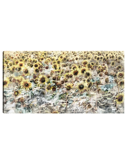 Cuadro decorativo Prado de girasol técnica mixta Cuadros Jr Girasoles