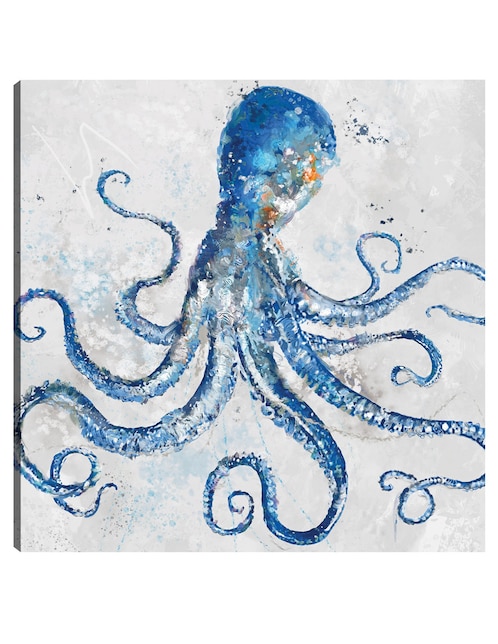 Cuadro decorativo Pulpo técnica mixta Animales Marinos 1