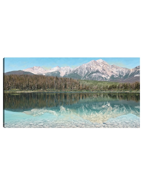 Cuadro decorativo Reflejo majestuoso técnica mixta Lagos 1