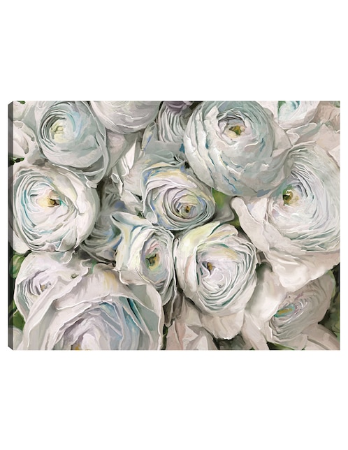 Cuadro decorativo Ranúnculo blanco técnica mixta Cuadros Jr Floración