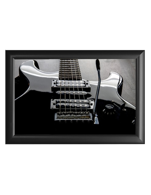 Cuadro decorativo Pixelarte guitarra