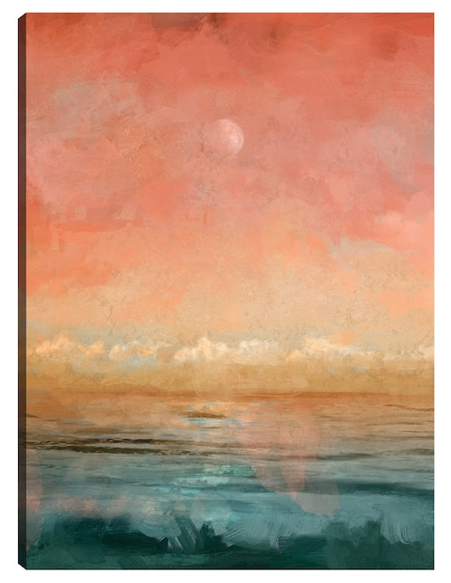 Cuadro decorativo Resplandor lunar técnica mixta Crepúsculo 1