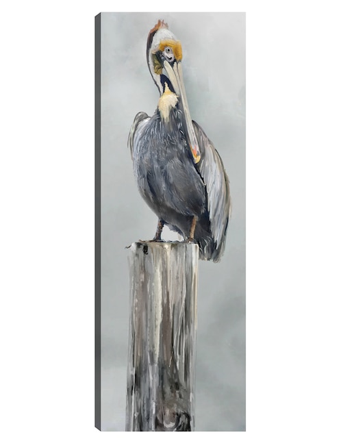 Cuadro decorativo Sobre un pilón técnica mixta Aves Silvestres 1