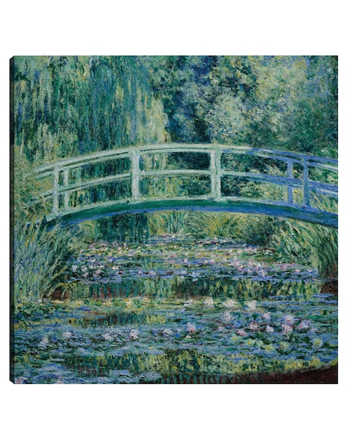 Cuadro decorativo Lirios de agua y puente japonés (1899) técnica mixta Cuadros Jr Lagos