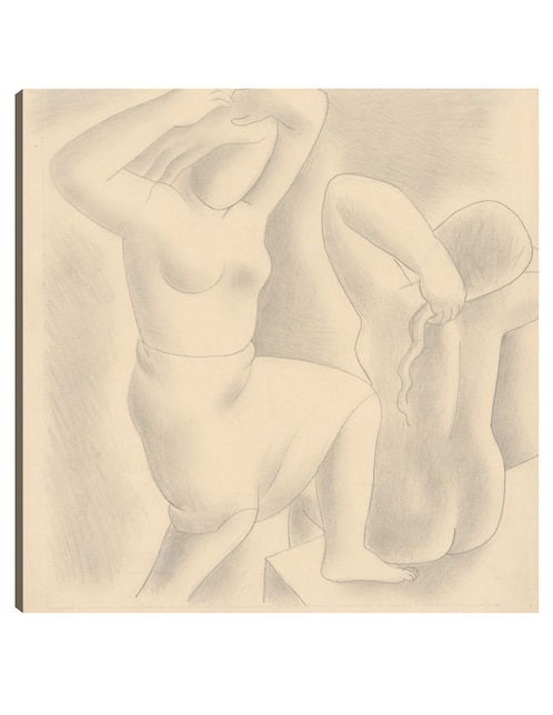Cuadro decorativo La mañana (1929) técnica mixta Bocetos 1