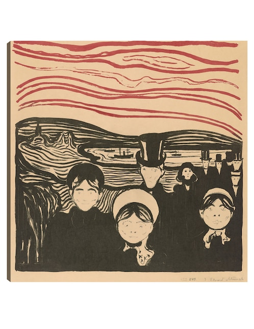 Cuadro decorativo Angustia (1896) técnica mixta Gente 1