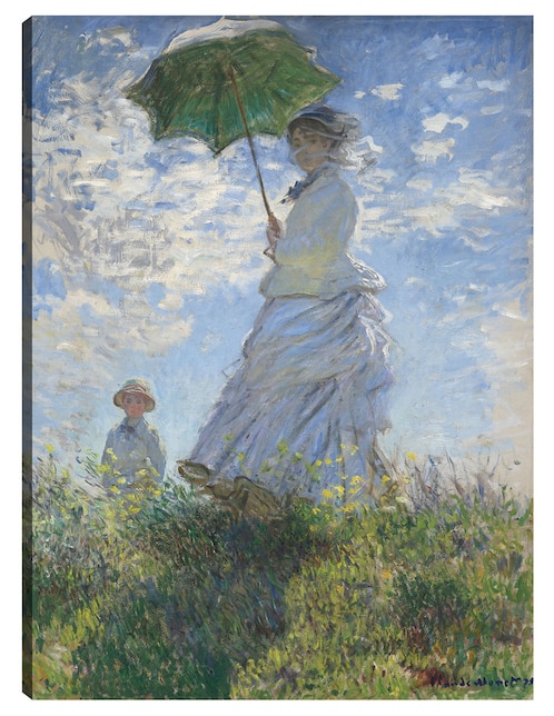 Cuadro decorativo Mujer con sombrilla – Madame Monet y su hijo (1875) técnica mixta Cuadros Jr Retratos