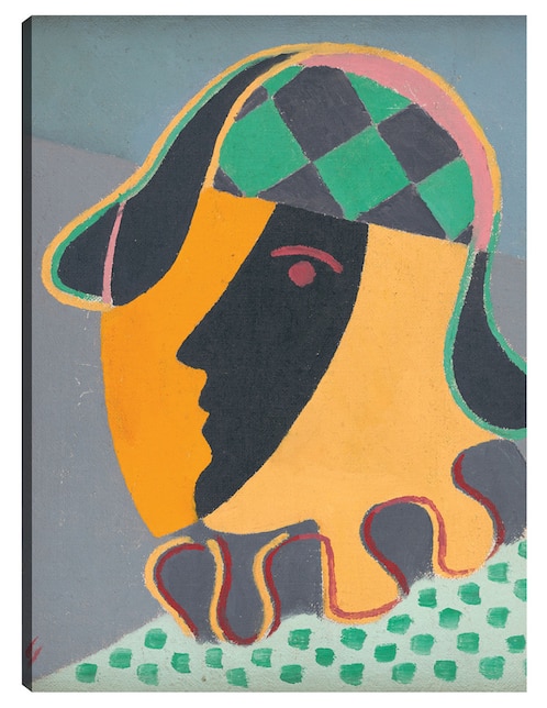 Cuadro decorativo La cabeza de Pierot (1932) técnica mixta Cuadros Jr Colores