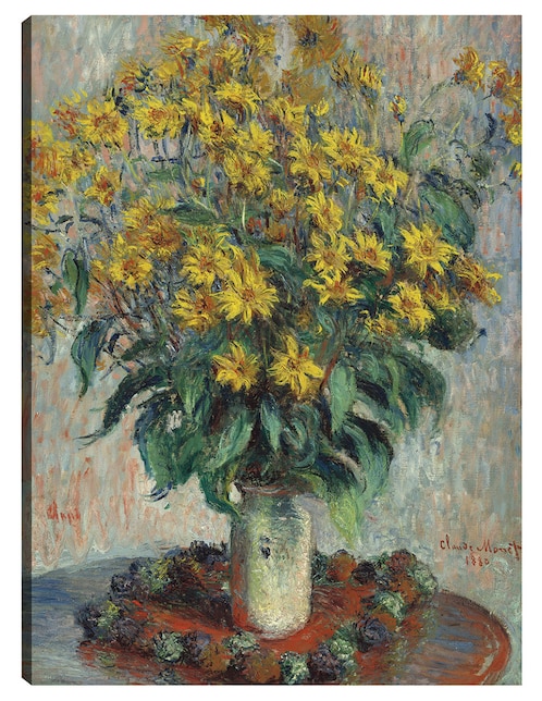 Cuadro decorativo Flores de alcachofa de Jerusalén (1880) técnica mixta Floreros 1