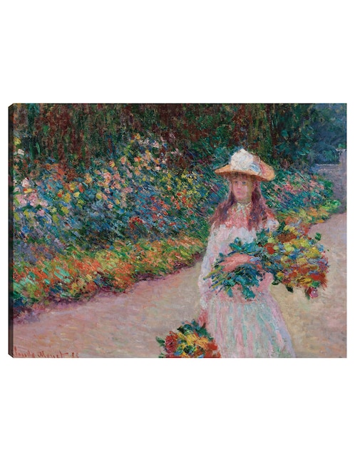Cuadro decorativo Jovencita en el jardín de Giverny (1888) técnica mixta Gente 1