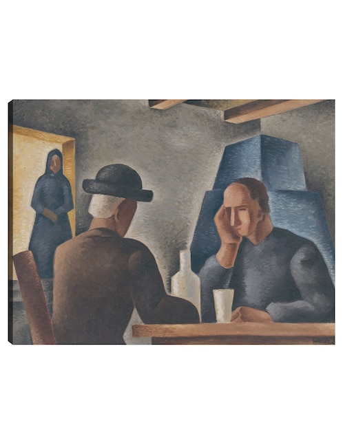 Cuadro decorativo En una posada (1927) técnica mixta Gente 1