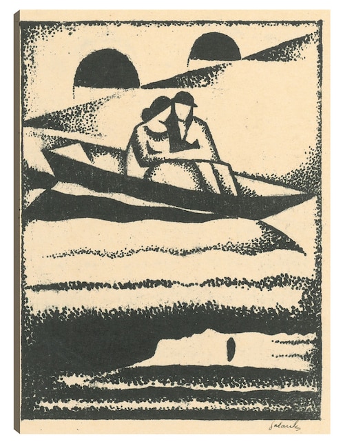 Cuadro decorativo En el río (1924) técnica mixta Ríos 1