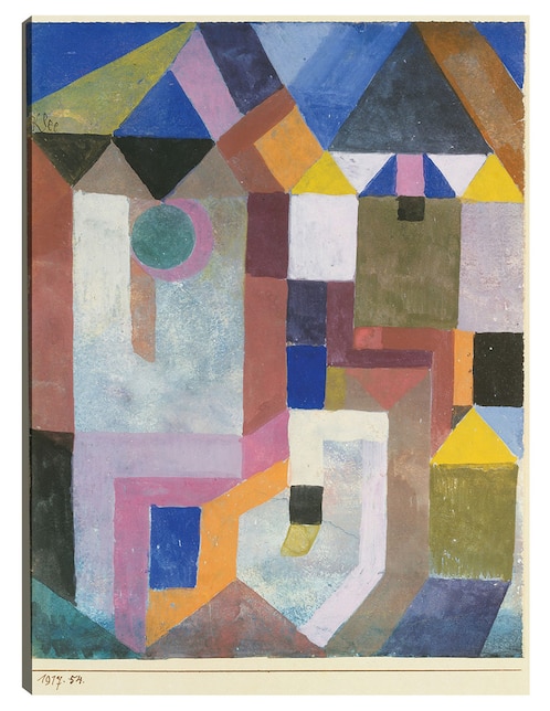 Cuadro decorativo Arquitectura colorida (1917) técnica mixta Cuadros Jr Colores